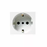 Schuko socket outlet 2P+E 16A 250V - shuttered - 2  modules