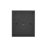Double socket outlet with earthing for IP44 version with frame seal, without shutters, (module), Simon 24, IP20/IP44, 16A, black matt, Flap color: Transparent