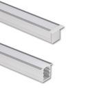 Built-in aluminum profile VI, 18x15mm, White diffuser, 2m