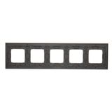 Double Keystone flat IT/telephone socket cover, matt aluminum