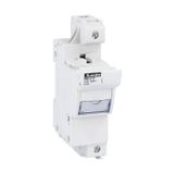 Fuse holder UL recognized and CSA certified, for 22X58mm fuses. 100A/125A rated current at 690VAC, 1P. Without status indicator. 1 module