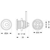 DARP-ZP switchboard metal lock, repeatable "Quiteline"