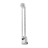 Adjustable roller lever, R25 140 mm, stainless steel roller 17.5 mm dia. WL  9214M