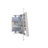 Two-way switch, Push In system, (module), Simon 24, IP20/IP44, 10AX, graphite mat