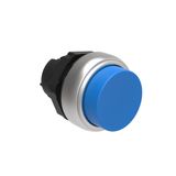 Push-Push button actuator Ø22mm Platinum series chromed plastic, extended. Push ON-Push OFF, blue