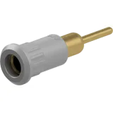 4 mm socket, round plug connection, mounting Ø 8.2 mm, gray, 64.3012-28