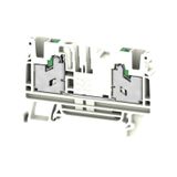 Feed-through terminal block, SNAP IN, white, 4 mm², 32 A, 1000 V, Numb