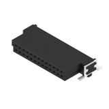PCB plug-in connector, female header, SMD solder connection, Pitch in mm (P): 1.27 mm, Number of poles: 26, 90°, Tape