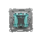 Touch panel 1 module, Modul 1: 1 touch field, Fixing: horizontal, Silver mist