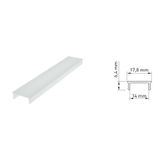 PMMA cover LB flat opal L-2000mm W-18mm H-6,4mm