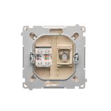 Double intermediate switch, 10AX, champagne matt