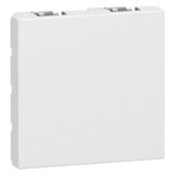 Blanking plate Mosaic - 2 modules - white