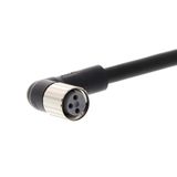 Sensor cable, M8 right-angle socket (female), 3-poles, PUR fire-retard XS3F0212B