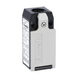 Body complete with contact block, 1 bottom cable entry. Dimensions to EN 50047, metal body. Contacts 2NO+1NC slow action