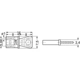 Jumper, pitch 5.08 mm, 10 A, gold-plated, blue, 24.0050-23