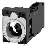 Holder for 3 modules, 1 NO + 1 NC, LED module, white, 6-24 V AC/DC