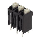 Printed circuit board terminals, 5.08 mm, Number of poles: 8, 180°, Solder pin length (l): 3.5 mm, black, PUSH IN with actuator, Clamping range, max. : 1.5 mm², Tube