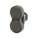 Twin push-button, black-black