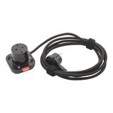 Electr On 1 gang 2P+E SCH black with cord 2,5M