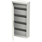 Installation cabinet, 72M, 4R, with blind door, RAL9010