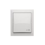 Single contact push button IP44, 10AX, white