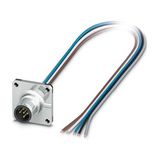 SACC-SQ-M12MS-5CON-20/0,5 - Device connector front mounting