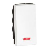 Arteor 2 Way 20AX Switch with Indicator 1 Module Square White