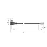 Actuator and Sensor Cable, PVC Connection Cable   PSW4S-5/TEL