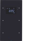 Touch sensor 2gang thermostat, display, intg bus coupl. unit,KNX-R.3, 