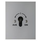 Change-over switch 2p impr. flush-mtd f.lock cyl., screw term.,Die-cas