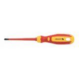 HOEGERT Terminal screwdriver, PH1/SL5 100 mm, 1000 V, CrMo steel