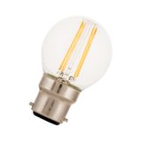 LED Filament G45 B22d 240V 4W 2700K Clear