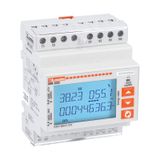 Energy meter, three-phase with or without neutral, non expandable, connection by CT /5A secondary, 4U, M-BUS interface, multi-measurements
