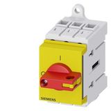 Switch disconnector 3LD3, Iu 16 A main control switch 3-pole + N