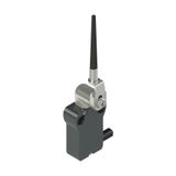 Modular prewired switch with metal revolving lever with flexible adjustable rod