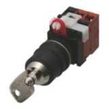Safety Key Selector Switch, Operation Unit 2LL, DPST-NC + SPST-NO, Key 01 A22E8010E