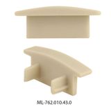 End cap without hole for VO, gray color, 1 pc