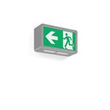 RECHTECK, 3 W, aluminium, on/off Wall luminaires, L 250 B 90 H 140, CB