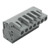 1-conductor female connector, angled CAGE CLAMP® 2.5 mm² gray