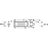 3.5 mm socket, solder connection, 2 mm, 41.0061