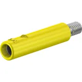 4 mm screw-in adapter, screw connection, CAT II, yellow, 23.1033-24
