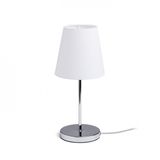 NYC/CONNY 15/15 table Polycotton white/nickel 230V LED E27 11W