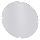 Inscription plate for illuminated pushbutton, round, milky, without inscription
