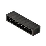 PCB plug-in connector, male header, closed side, THT/THR solder connection, 5.08 mm, Number of poles: 3, 270°, Solder pin length (l): 3.2 mm, Au (Gold), black, Box