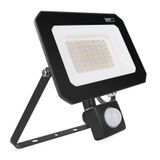 LED floodlight SIMPO with motion sensor, 50 W, black, neutral white