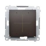 Electronic 4-fold switch/push-button, 6A, bronze matt