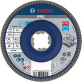 X-LOCK Flap discs, angled version, plastic plate, Ø125mm, G 40, X571, Best for Metal, 1pce