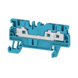 Feed-through terminal block, SNAP IN, blue, 1.5 mm², 17.5 A, 500 V, Nu