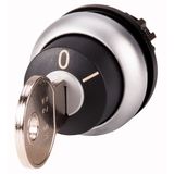 M22-WRS-MS20 Key-operated actuator, maintained, 2 positions, MS20, Key withdrawable: 0, I, Bezel: titanium