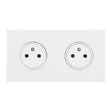 Art d'Arnould univers Epure double power socket 2P+E 16A 250V - satin white